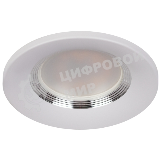 Встраиваемый светильник алюминиевый ЭРА KL107 WH/SL MR16 GU5.3 белый серебро