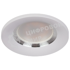 Встраиваемый светильник алюминиевый ЭРА KL107 WH/SL MR16 GU5.3 белый серебро