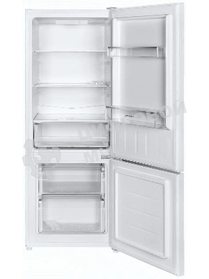 Холодильник Maunfeld MFF144SFW белый глянц. двухкамерный 154/52л морозилка снизу, ручная разморозка