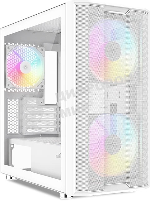 Корпус SAMA S30, Mini-Tower, белый, 2 x 140 мм, 1 x 120 мм