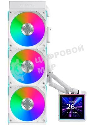 Система водяного охлаждения Lian-Li HydroShift II LCD-S 360CL ARGB Soc-AM5/AM4/1700/1851 белый 4-pin 30dB Al+Cu LCD Ret (G89.GHS2LCDS36CW.R0)