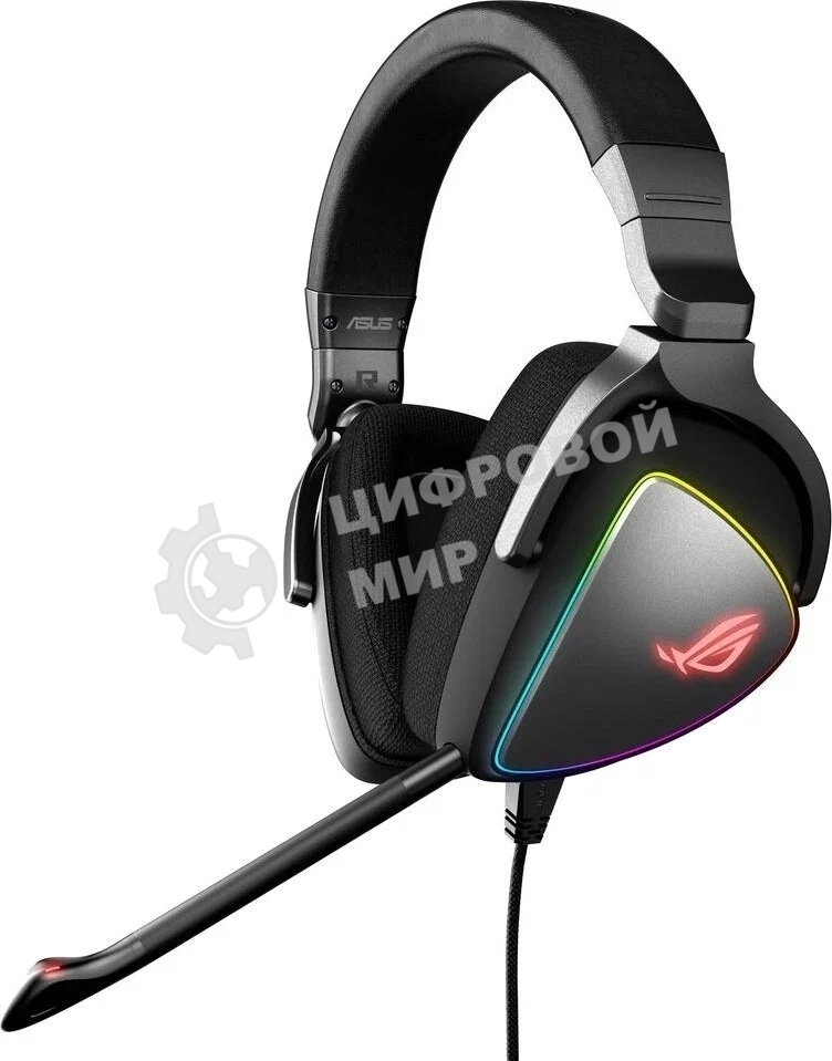 Гарнитура ASUS ROG Delta S чёрный, проводная, USB, подсветка