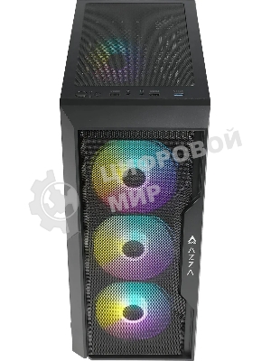 Компьютерный корпус Azza Fighter черный без БП ATX 4x120мм 2x140мм 2xUSB2.0 1xUSB3.0 audio bott PSU