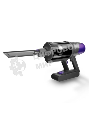 Пылесос вертикальный Centek CT-2572 фиолетовый/черный, питание от аккумулятора, 230 Вт, уборка сухая, пылесборник 1.2 л, работа от АКБ max 90 мин