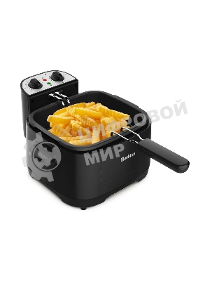 Фритюрница Blackton Bt DF1112 Black. Потребляемая мощность 2000 Вт/Мах. объем 3л/Параметры электропитания 220-240 В,50Гц/Класс защиты от поражения электрическим током Класс I/Регулировка температуры/Компактный размер/Быстрый нагрев до 90 градусов