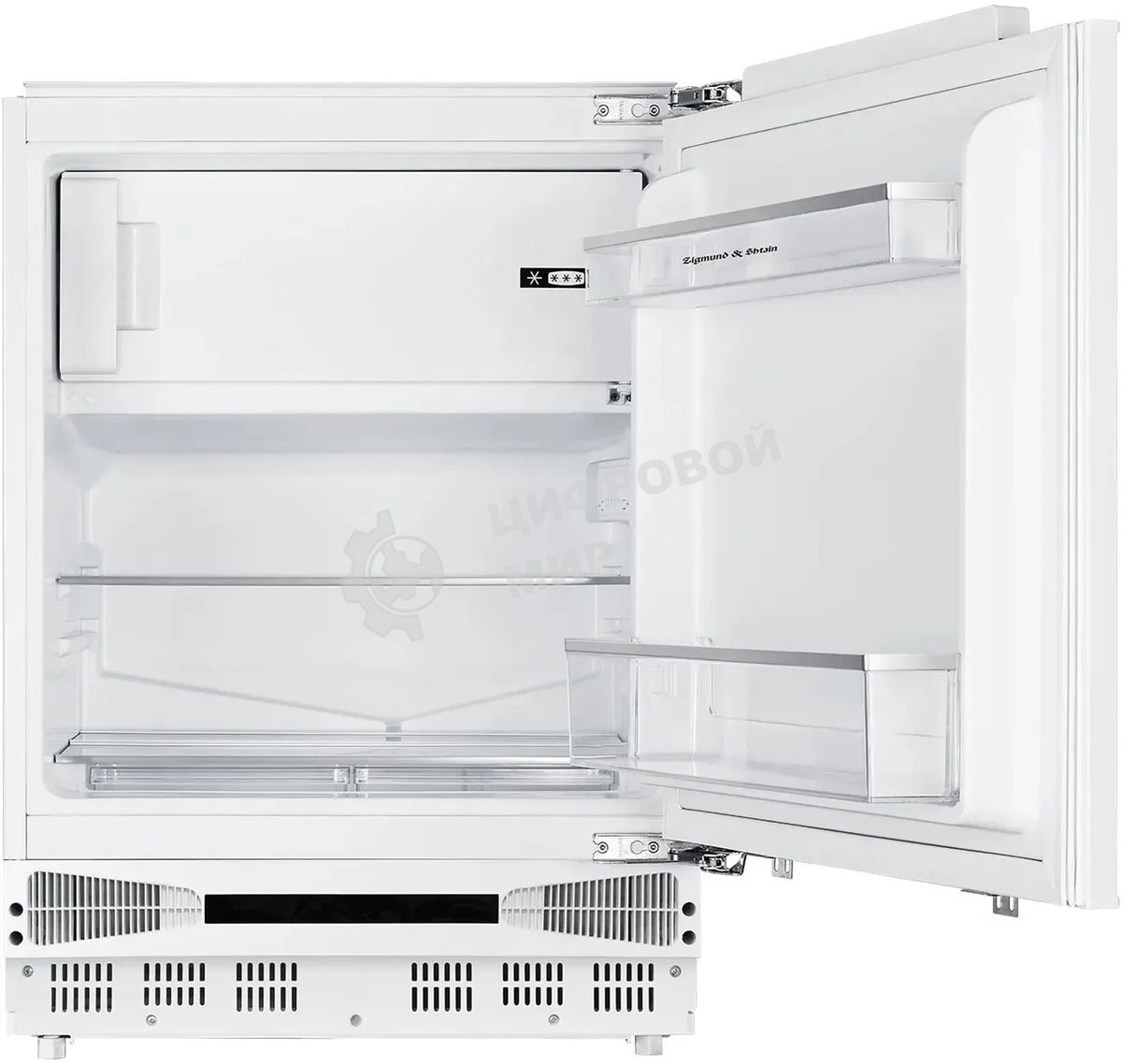 Встраиваемый холодильник Zigmund & Shtain BR 07 X белый однокамерный 95/16 л морозилка сверху, ручное размораживание