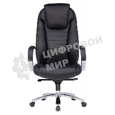 Кресло руководителя Бюрократ T-9923SL/BLACK черный, кожа, крестовина хром