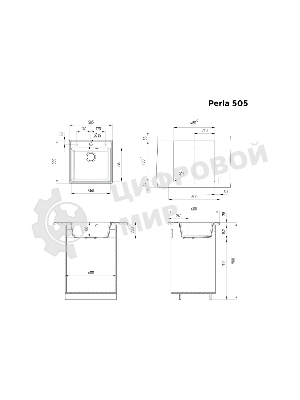 Кухонная мойка Maunfeld Perla 505 MFQS-505LGR светло-серый
