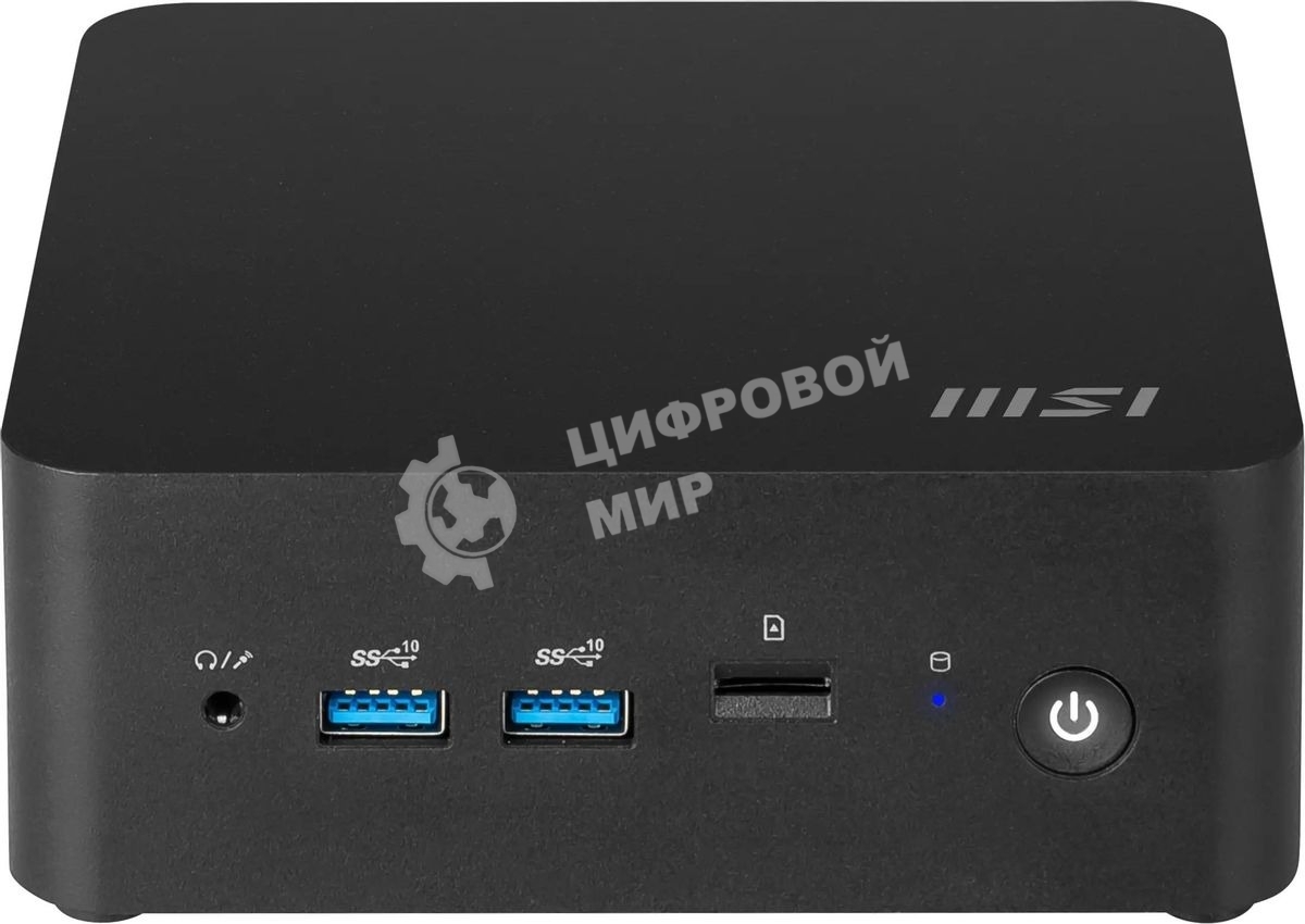 Мини ПК MSI Cubi NUC 1M-095RU Core 7 150U (1.8) 16Gb SSD 512Gb Graphics CR Win 11Pro 2xGbitEth WiFi BT 120W черный (9S6-B0B111-420)
