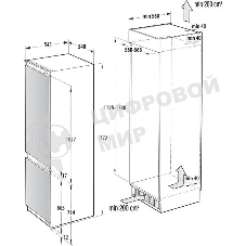 Встраиваемый холодильник Gorenje NRKI517E82WF, полезный объем 244 л, электронное управление, цифровой дисплей, автоматическое размораживание No Frost, быстрое замораживание, интенсивное охлаждение, зона свежести с контролем влажности, инверторный компрессор, энергоэффективность А+