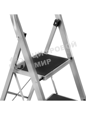 Стремянка стальная Сибртех, 4 широкие ступени 20х30 см с полимерным покрытием