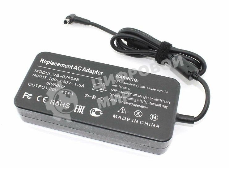 Блок питания (сетевой адаптер) для ноутбуков Asus 20V 14A 6,0*3,7mm 280W, OEM