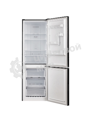 Холодильник Maunfeld MFF185NFSB10 черная нержавеющая сталь двухкамерный инвертор 240/100л морозилка снизу, No Frost