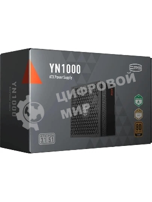 Блок питания PCCooler P5-YN1000-G1F, 1000Вт, 80 PLUS Gold, 135мм, модульный, черный