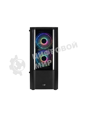 Компьютерный корпус MidTower Aerocool/Formula Quantum-G-BK-v2 черный без Б/п, ATX 3FRGb Fan on front panel