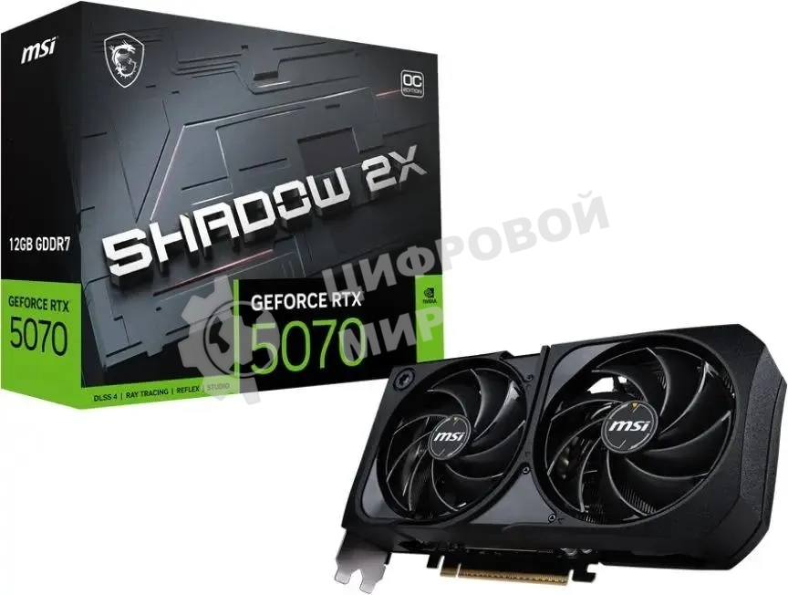 Видеокарта MSI RTX 5070 12G SHADOW 2X PCIE16 RTX 5070 12Gb