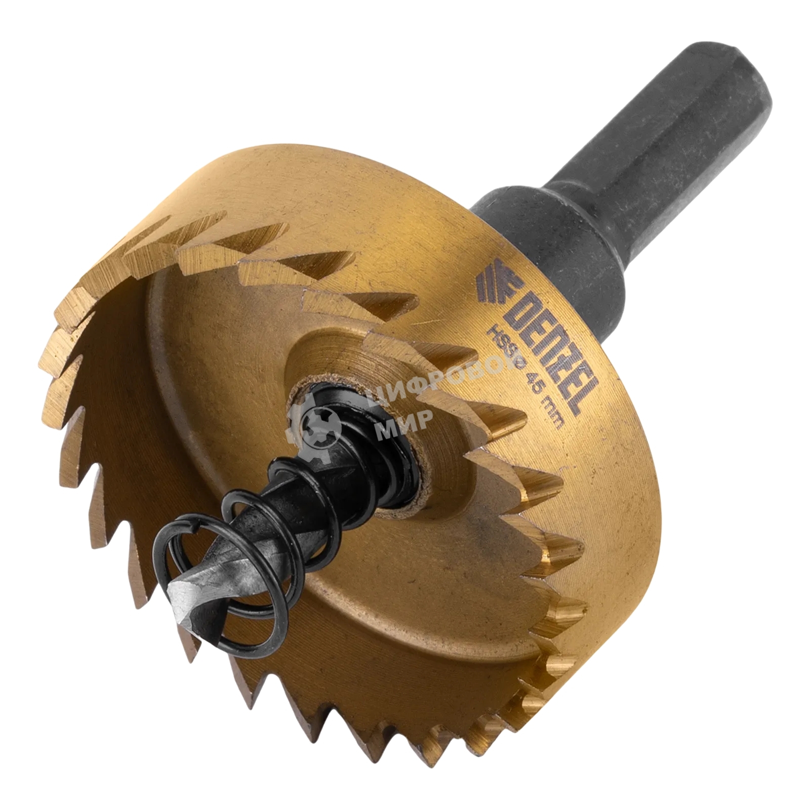 Коронка по металлу Denzel HSS, 45 мм, нитридтитановое покрытие