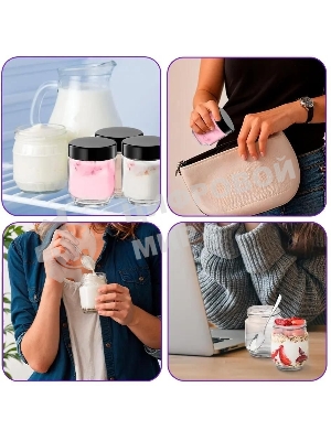 Йогуртница Kitfort КТ-6295 20Вт 7б. 190мл упр.:электрон. серебристый/черный