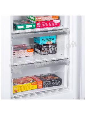 Холодильник Maunfeld MFF200NFW белый глянц. двухкамерный 271/106л морозилка снизу, No Frost