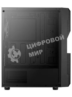 Корпус Aerocool/Formula Menace Saturn RGB-G-BK-v1 (3xUSB, 2xAudio, 0.5 мм, 120 мм FAN, прозрачная стенка-закаленное стекло, mATX
