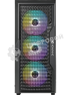Компьютерный корпус Azza Fighter черный без БП ATX 4x120мм 2x140мм 2xUSB2.0 1xUSB3.0 audio bott PSU