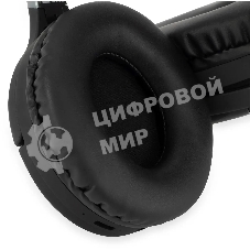 Гарнитура накладные Digma BT-16 черный беспроводные bluetooth оголовье