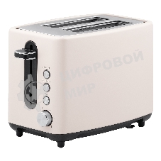 Тостер BBK TR84 молочный, 950 Вт, 2 слота