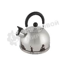Чайник из нерж. стали MALLONY ГОРОДА РОССИИ со свистком 2,5 л, с рисунком, меняющим цвет