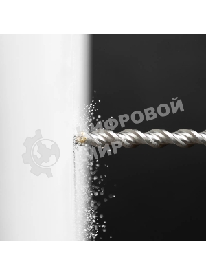 Бур по бетону Denzel двойная спираль, Cobalt W-tip, 16x210 мм, SDS PLUS