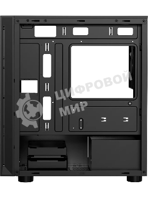 Компьютерный корпус без блока питания PCCOOLER LM300 ARGb BK, Flat Mid Tower, черный, TG, 0.45 SPCC, 1x120мм mATX, mITX 170/330/150мм 2x2.5