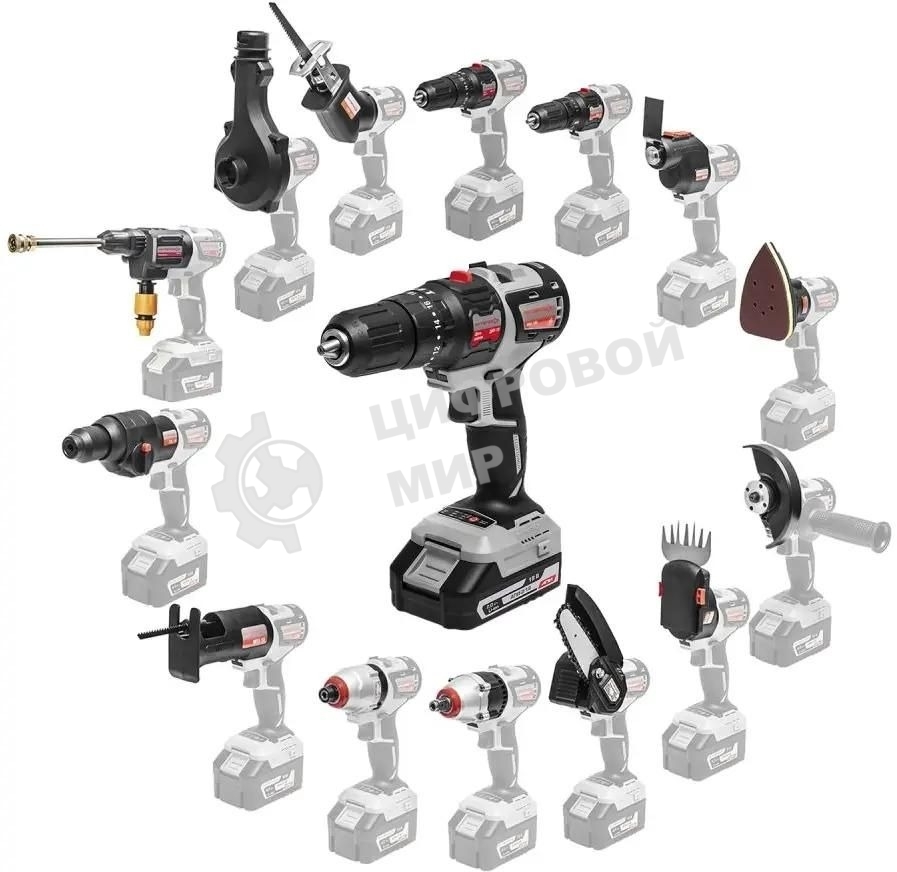 Дрель-шуруповерт аккумуляторная Интерскол ДАУ-10/18В аккум. патрон:быстрозажимной (кейс в комплекте) (755.2.2.47)