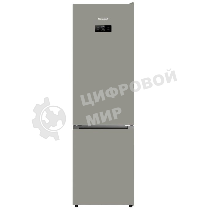 Холодильник Weissgauff WRK 2010 Full NoFrost Inverter Dark серый двухкамерный 293/129л морозилка снизу, No Frost