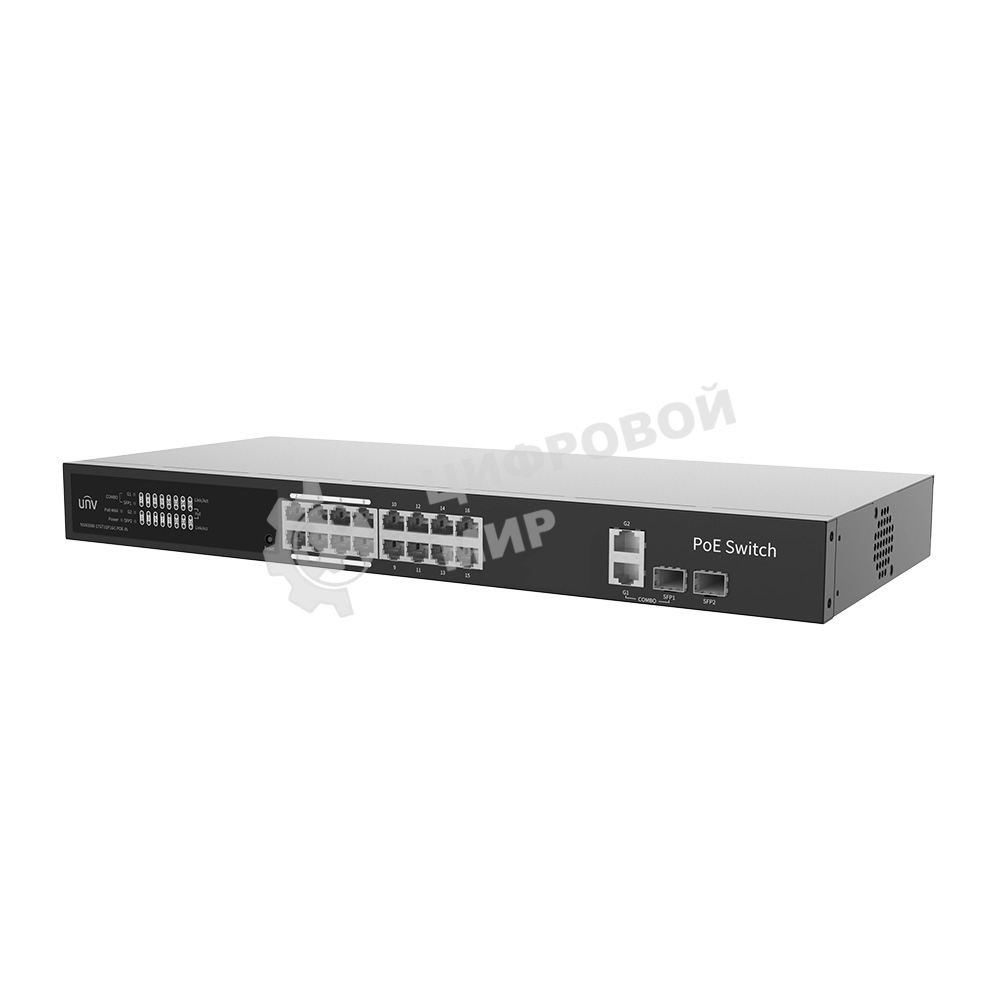 Коммутатор Uniview NSW3000-17GT1GP1GC-POE-IN, 16×1 Гбит/с PoE+ + 3×1 Гбит/с Uplink, управляемый