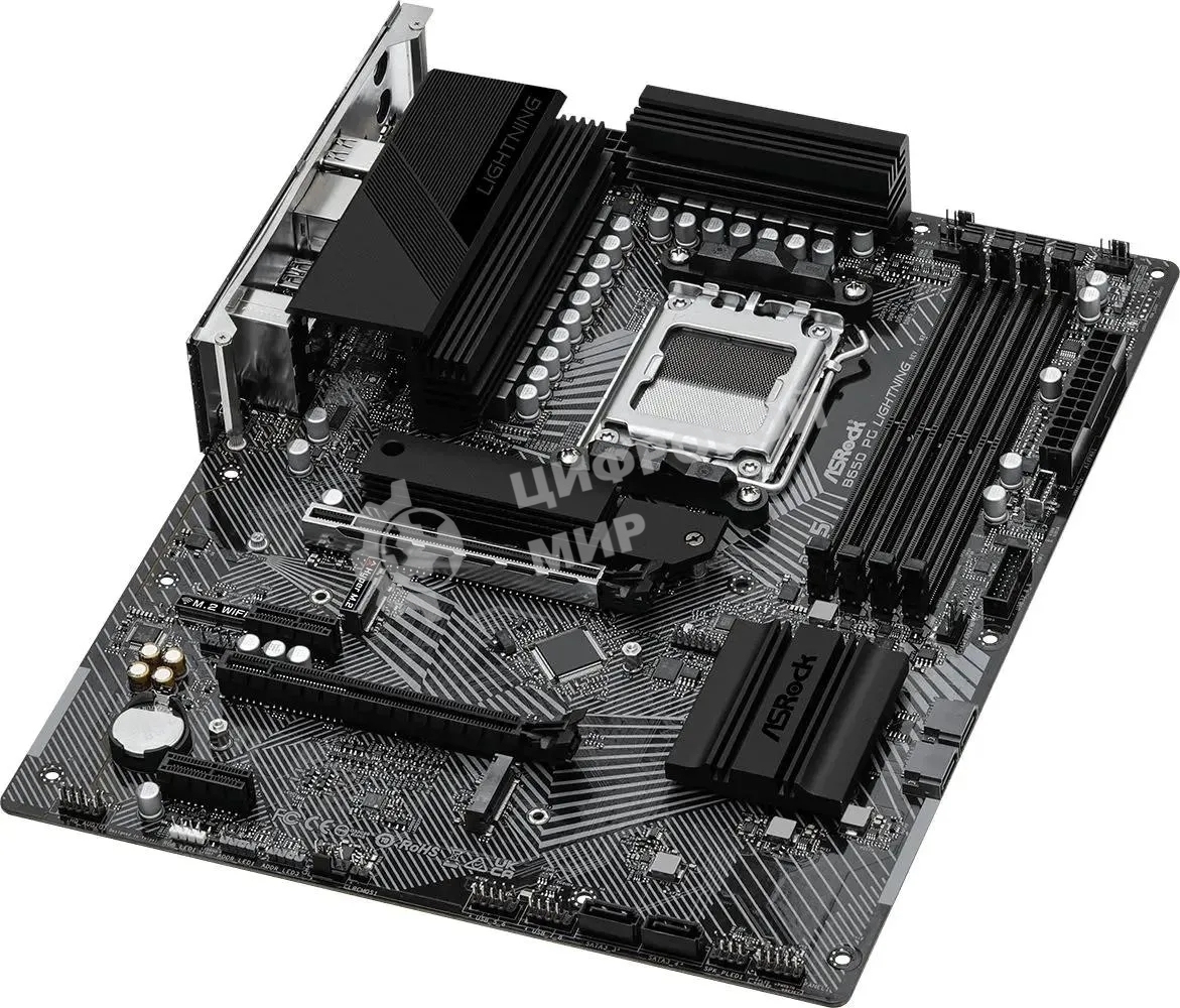 Материнская плата ASRock B650 PG Lightning, AM5, AMD B650, 4xDDR5, 4xSATA, 3xM.2, 1xPCI-E 4.0 x16, 1xPCI-E 4.0 x2, 1xHDMI, 1x 2.5Gb LAN, 4xUSB-A 2.0, 7xUSB-A 3.2 Gen 1, 1xUSB-C 3.2 Gen 2x2, 3x3.5 мм, 7.1, ATX