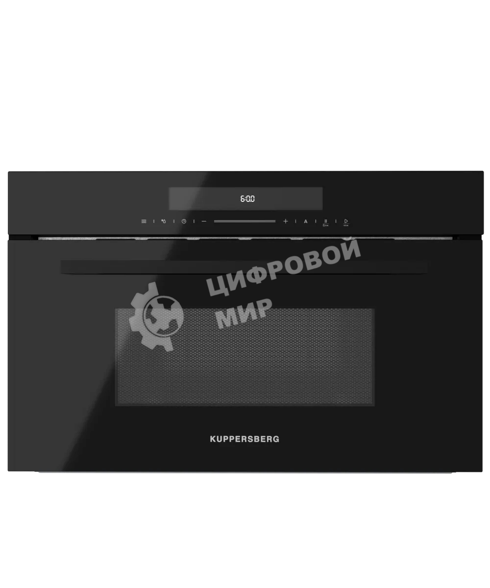 Встраиваемая микроволновая печь Kuppersberg, High-Tech, 34 л, гриль, 5 уровней мощности, 8 автоматических программ, многофункциональный таймер, размораживание, сенсорное управление, блокировка от детей, поворотный стол, черный