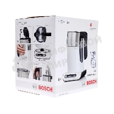 Чайник электрический Bosch TWK8611P 1.5 л, 2400 Вт, белый/серебристый (корпус: нержавеющая сталь)