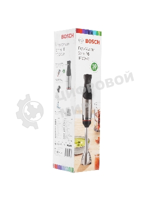 Блендер погружной Bosch MSM6M610 черный, 1000 Вт, плавная регулировка