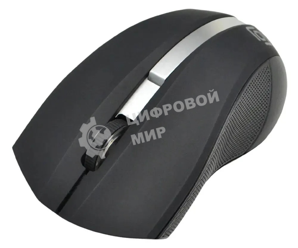 Мышь беспроводная Oklick 615MW черный/серебристый, 1000 dpi, радиоканал, USB, кнопки - 3