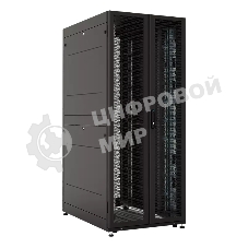 Шкаф серверный ПРОФ напольный 42U (800 1000) двери двойные перф. 2 шт., черный, в сборе