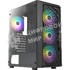 Компьютерный корпус Azza Fighter черный без БП ATX 4x120мм 2x140мм 2xUSB2.0 1xUSB3.0 audio bott PSU