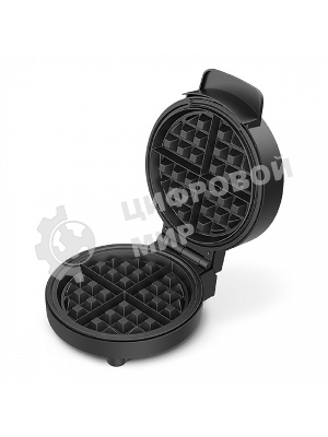 Вафельница BQ ST1009 черный/стальной, WAFFLE. 1000 Вт, приготовление 4 вафель одновременно, антипригарное покрытие панелей Non-Stick PRO, равномерный нагрев, теплоизолированная ручка, противоскользящие ножки, 2 индикатора работы: нагрева и питания, диапазон температур нагрева: 230 °С, материал корпуса: металл, бакелит, материал панелей : металл, размер рабочей поверхности: диаметр 190 мм, количество панелей: 2, вид панелей: венские вафли, длина шнура: 0.7 м, напряжение: 220-240 В, 50-60 Гц, защита от поражения электротоком: класс I