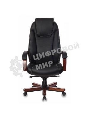 Кресло Бюрократ T-9923WALNUT/BLACK черный, кожа