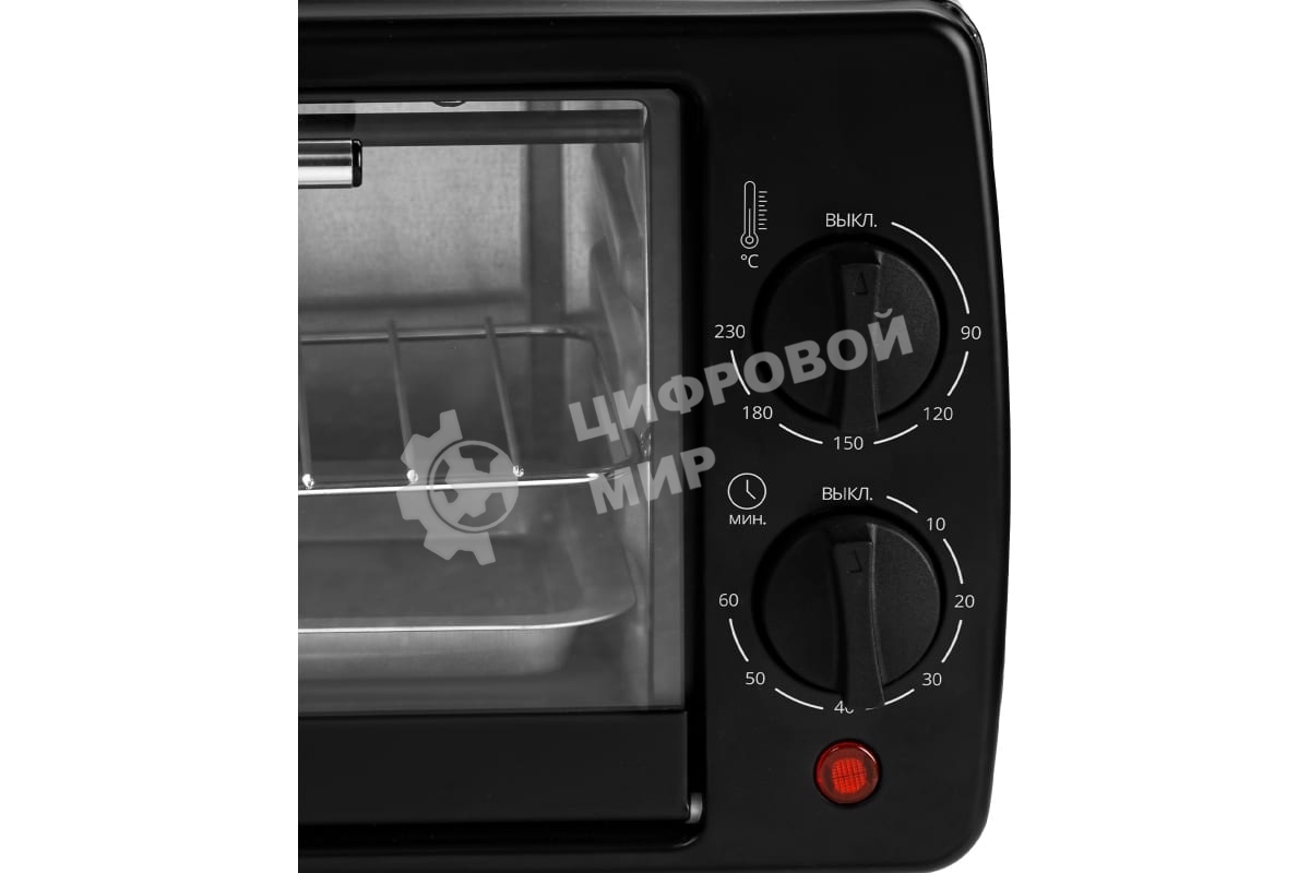 Мини-печь Galaxy Line GL 2625, черный, 8 л, 1000 Вт, таймер на 60 минут, индикатор работы, автоотключение