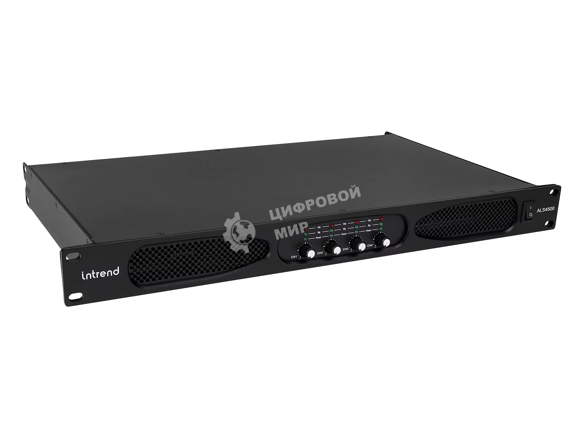 Усилитель Intrend ALS 4500 Четырехканальный, 4х500Вт/8Ом, 4х800Вт/4Ом, 2х1600Вт/8Ом