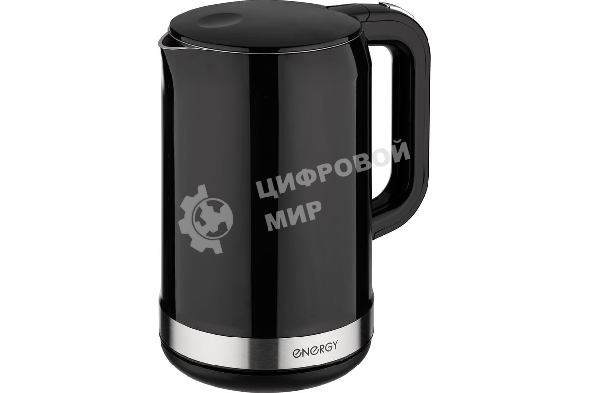 Чайник электрический Energy E-218 1.7 л, двойной корпус, черный