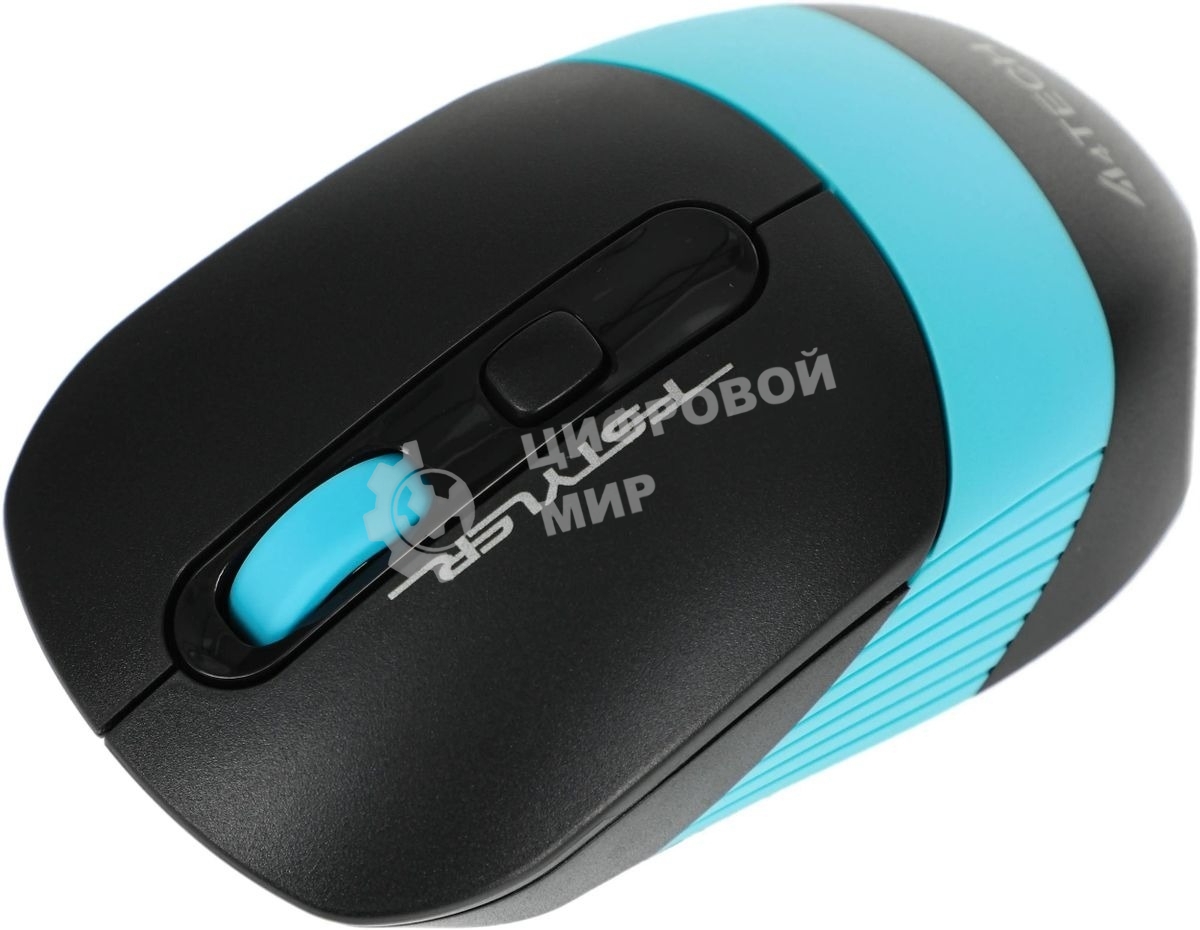Мышь беспроводная A4Tech Fstyler FG10 черный/синий, 2000 dpi, радиоканал, USB, кнопки - 4
