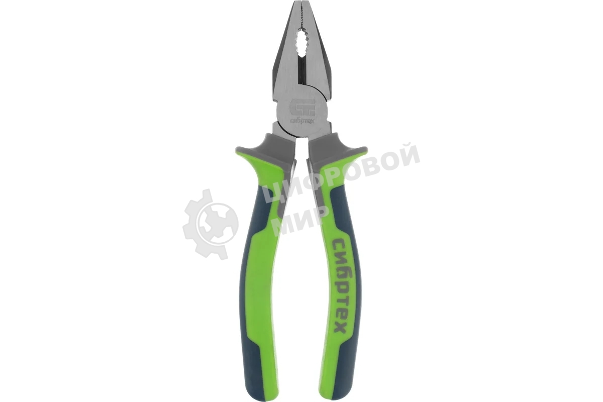 Плоскогубцы комбинированные Сибртех 180 мм, фосфатирование, трехкомпонентные рукоятки