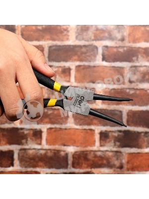 Набор из 4-х съемников стопорных колец Deli DL20521-4175мм, сталь HRC50-54, прорезиненная рукоять, блистер