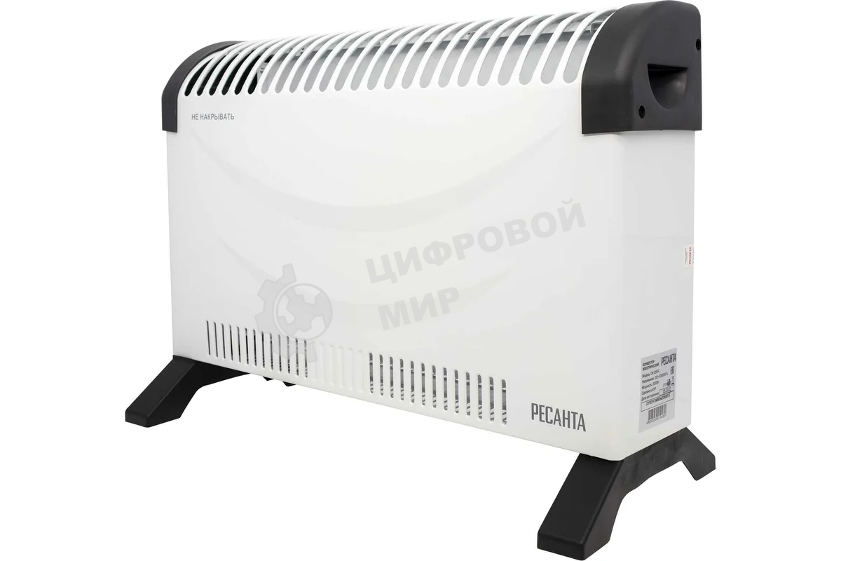 Конвектор электрический Ресанта ОК-2000С белый, 2000 Вт, 25 м2, термостат