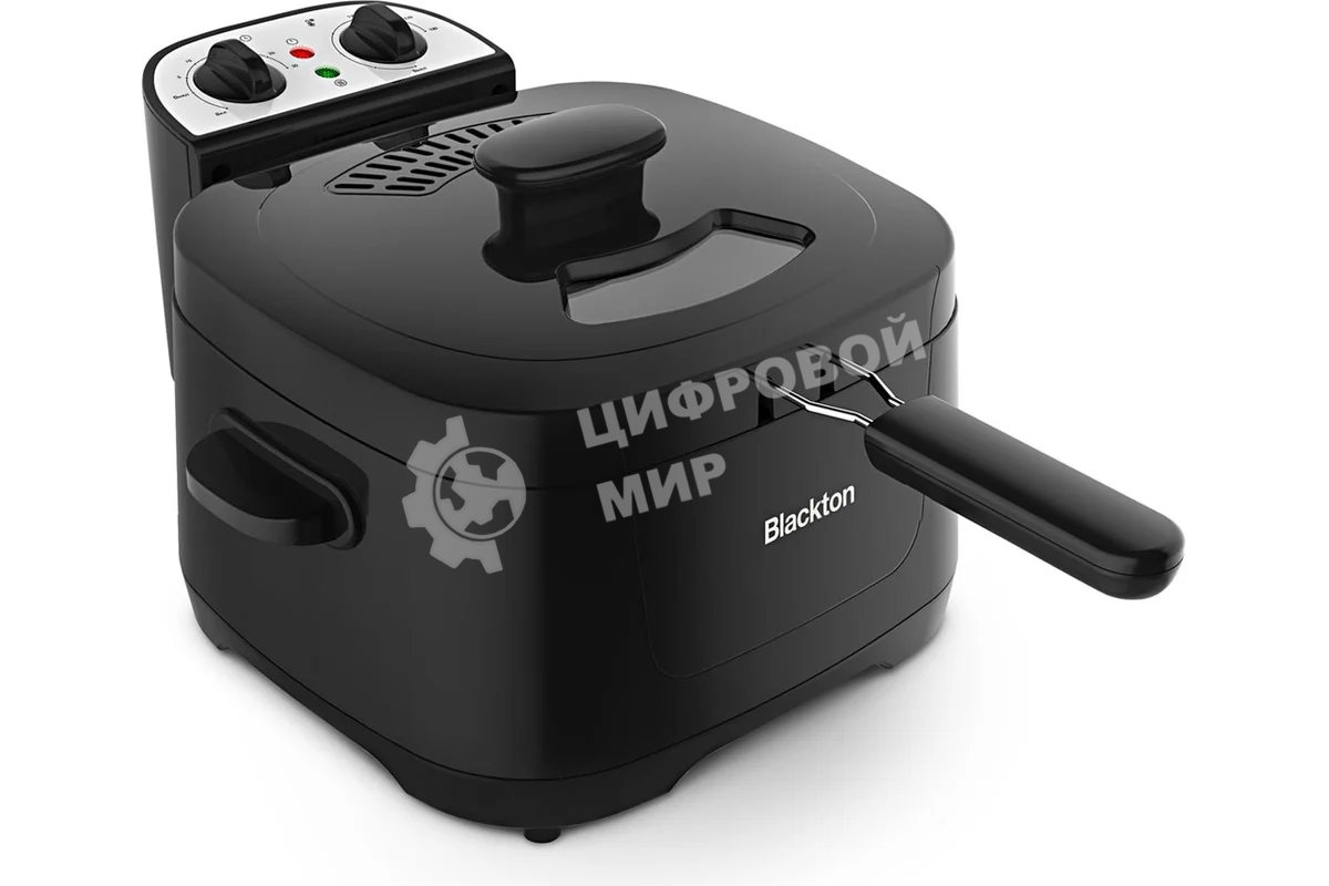 Фритюрница Blackton Bt DF1112 Black. Потребляемая мощность 2000 Вт/Мах. объем 3л/Параметры электропитания 220-240 В,50Гц/Класс защиты от поражения электрическим током Класс I/Регулировка температуры/Компактный размер/Быстрый нагрев до 90 градусов